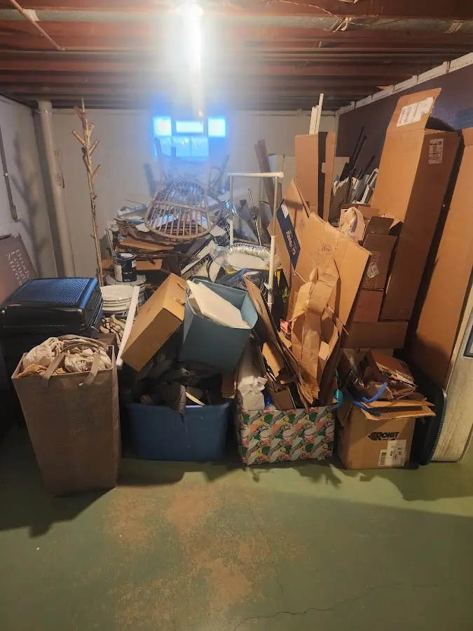 Roll-off dumpster container at job site for Concrete Dumpster Rental in Bridgewater Town